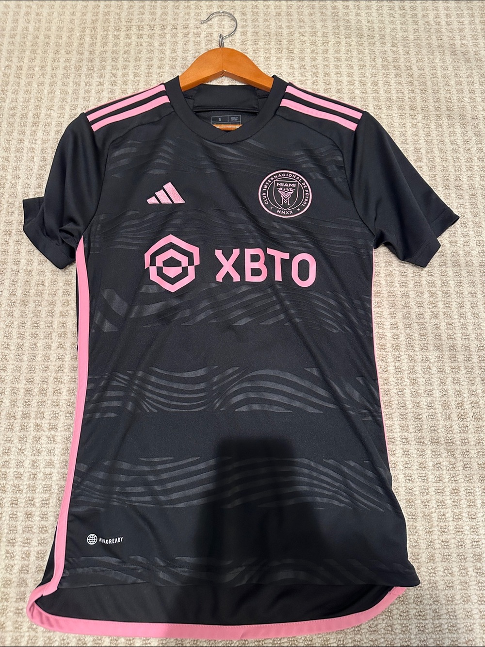 adidas Black and Pink Inter Miami men home Soccer Jersey